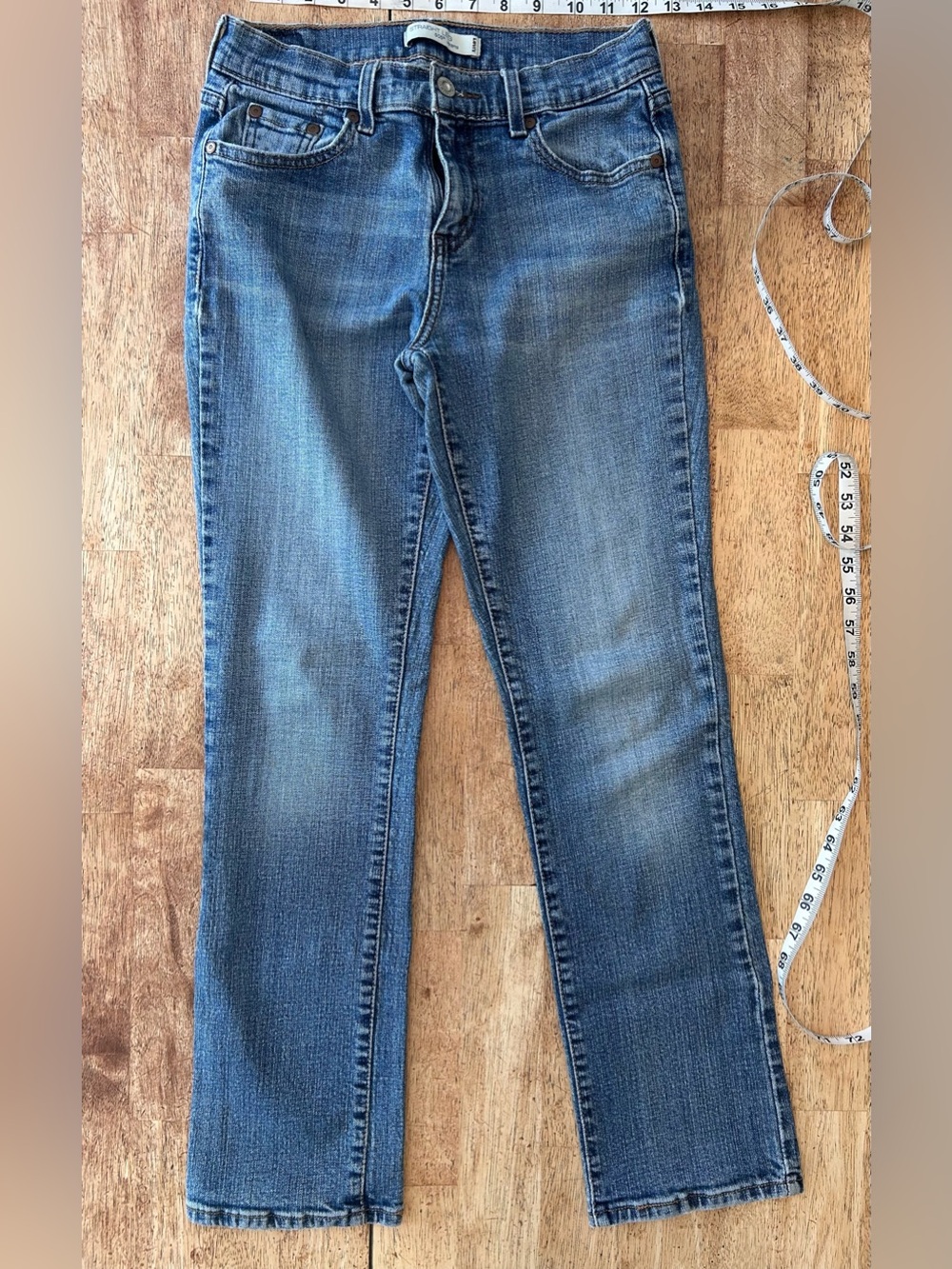 Levi's blue denim straight leg jeans 505 straight leg